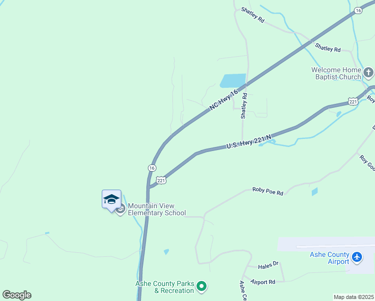 map of restaurants, bars, coffee shops, grocery stores, and more near 3131 U.S. Highway 221 North in Crumpler