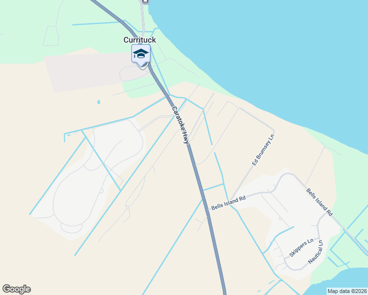 map of restaurants, bars, coffee shops, grocery stores, and more near 3046 Caratoke Highway in Currituck