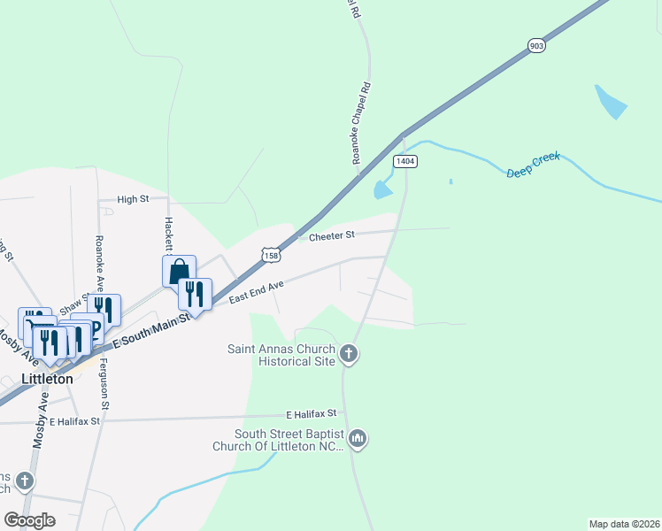 map of restaurants, bars, coffee shops, grocery stores, and more near 390 East End Ave in Littleton