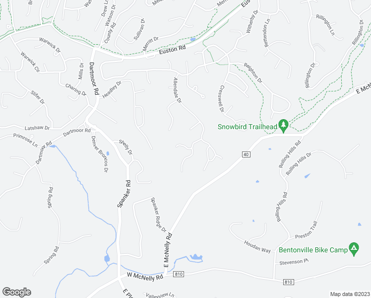 map of restaurants, bars, coffee shops, grocery stores, and more near 3 Eltisey Lane in Bella Vista