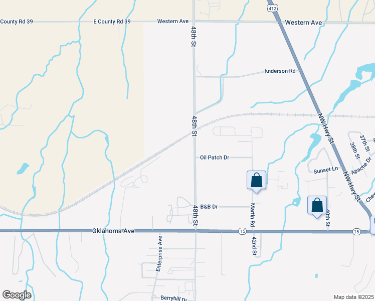 map of restaurants, bars, coffee shops, grocery stores, and more near 507 48th Street in Woodward