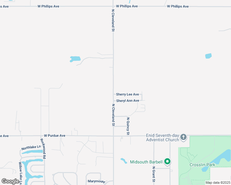 map of restaurants, bars, coffee shops, grocery stores, and more near 2326 Sherry Lee Avenue in Enid