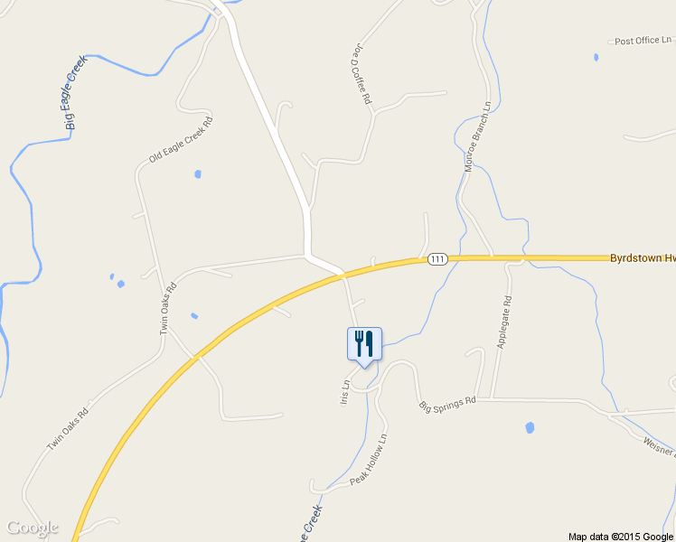 map of restaurants, bars, coffee shops, grocery stores, and more near 115 Willow Grove Highway in Monroe