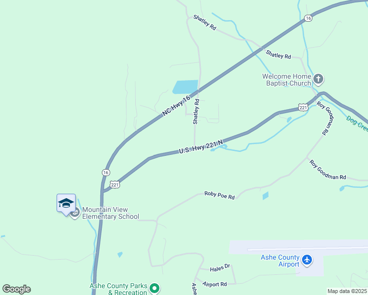 map of restaurants, bars, coffee shops, grocery stores, and more near 3345 U.S. Highway 221 North in Crumpler