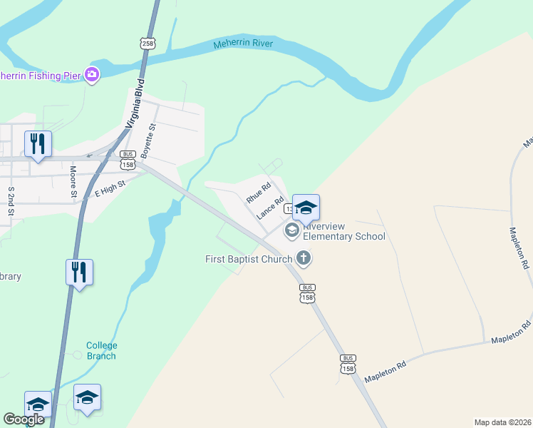 map of restaurants, bars, coffee shops, grocery stores, and more near 108 Lance Road in Murfreesboro