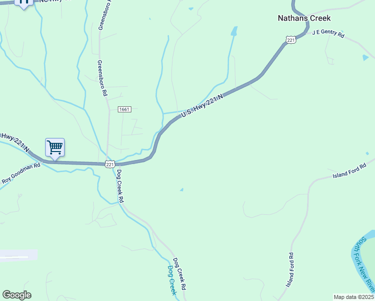 map of restaurants, bars, coffee shops, grocery stores, and more near 5488 U.S. Highway 221 North in Crumpler