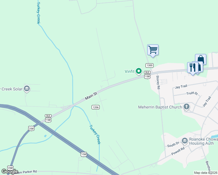 map of restaurants, bars, coffee shops, grocery stores, and more near 151 U.S. 158 Business in Murfreesboro