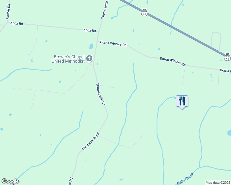 map of restaurants, bars, coffee shops, grocery stores, and more near 4944 Thomasville Road in Chapmansboro
