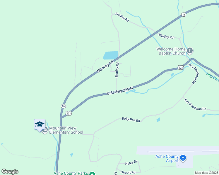 map of restaurants, bars, coffee shops, grocery stores, and more near 3345 U.S. Highway 221 North in Crumpler