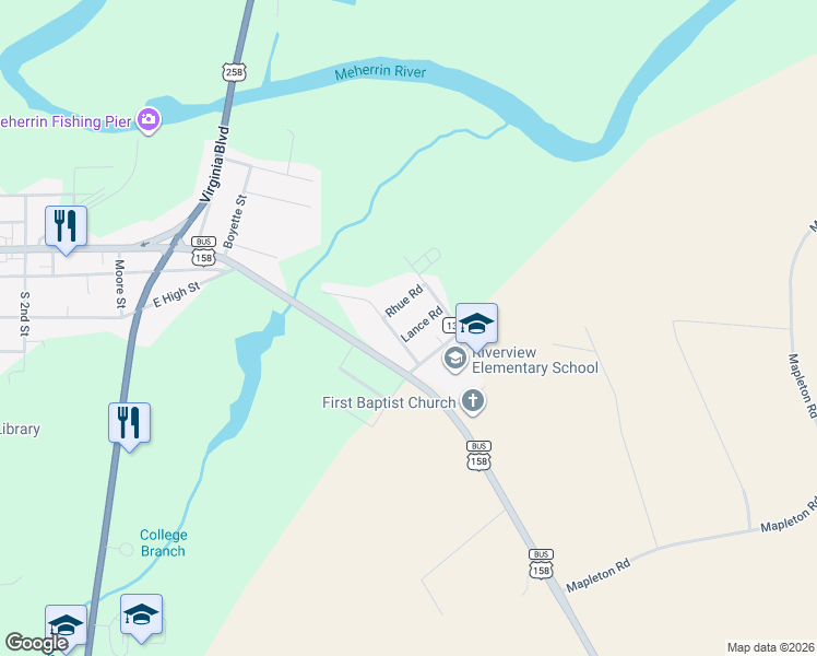 map of restaurants, bars, coffee shops, grocery stores, and more near 108 Lance Road in Murfreesboro