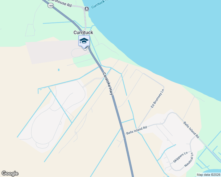 map of restaurants, bars, coffee shops, grocery stores, and more near 3046 Caratoke Highway in Currituck
