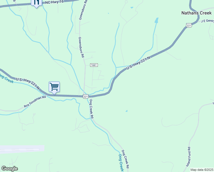 map of restaurants, bars, coffee shops, grocery stores, and more near 5229 U.S. Highway 221 North in Crumpler
