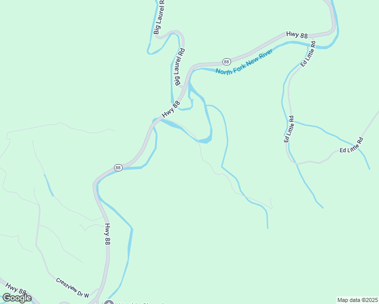 map of restaurants, bars, coffee shops, grocery stores, and more near 322 Roy Kemp Road in Ashe