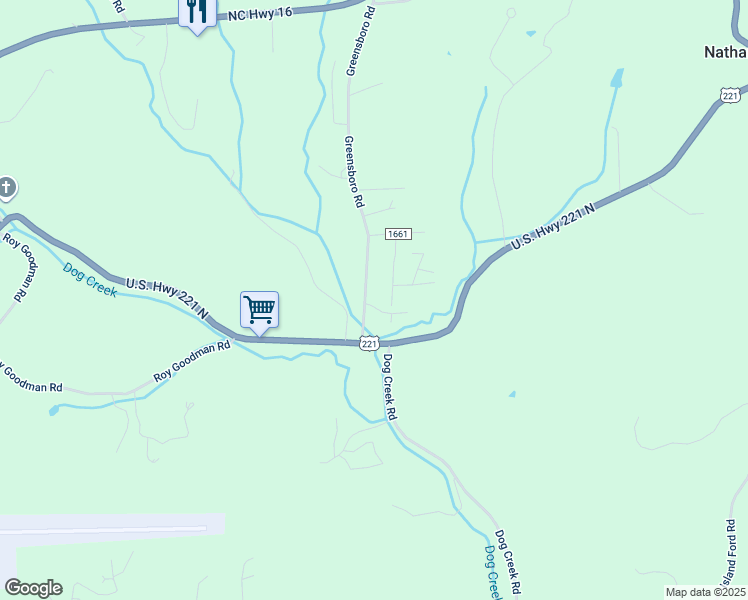 map of restaurants, bars, coffee shops, grocery stores, and more near 933 Greensboro Road in Crumpler