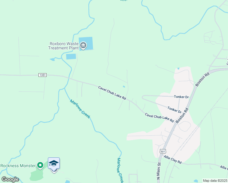 map of restaurants, bars, coffee shops, grocery stores, and more near 560 Cavel Chub Lake Road in Roxboro