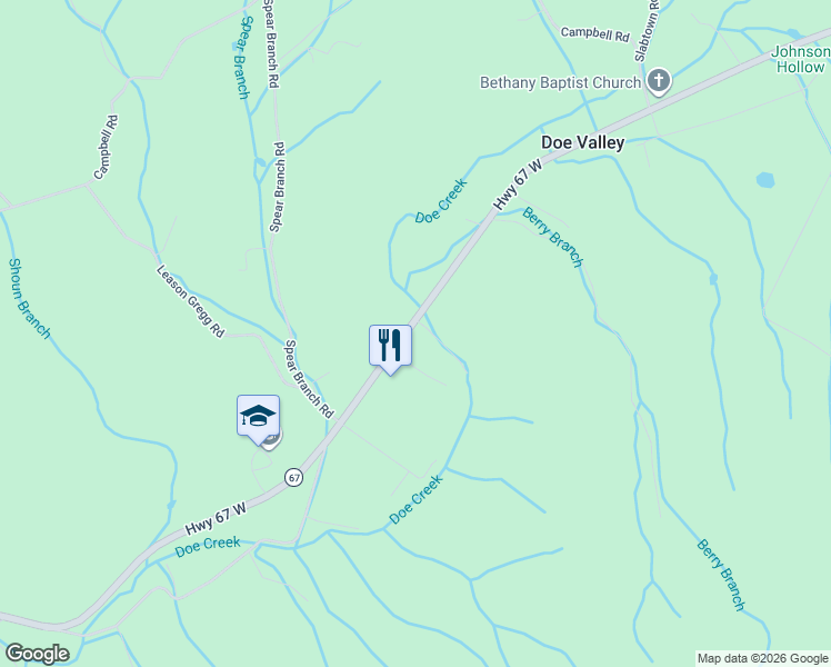 map of restaurants, bars, coffee shops, grocery stores, and more near 140 Lunceford Lane in Mountain City