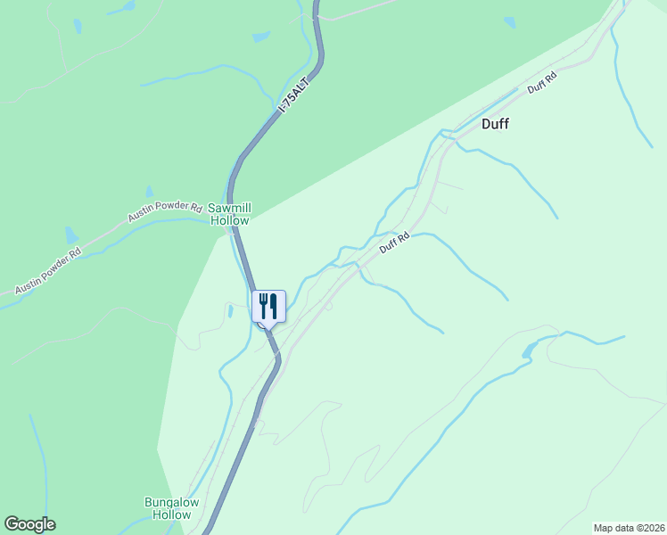 map of restaurants, bars, coffee shops, grocery stores, and more near 204 Kenwood Lane in LaFollette
