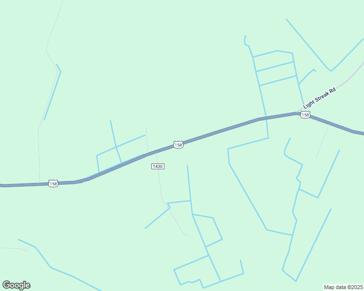 map of restaurants, bars, coffee shops, grocery stores, and more near 1415 U.S Highway 158 West in Eure