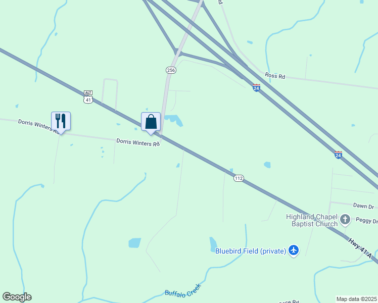 map of restaurants, bars, coffee shops, grocery stores, and more near 7025 U.S. 41 in Cedar Hill