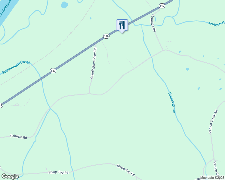 map of restaurants, bars, coffee shops, grocery stores, and more near 1826 Palmyra Road in Palmyra