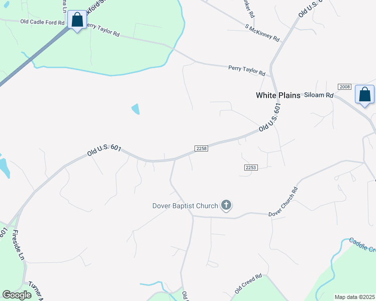 map of restaurants, bars, coffee shops, grocery stores, and more near 1226 Old U.S. 601 in Mount Airy