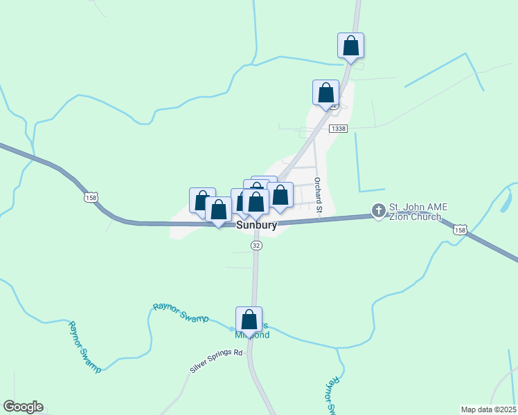 map of restaurants, bars, coffee shops, grocery stores, and more near in Sunbury