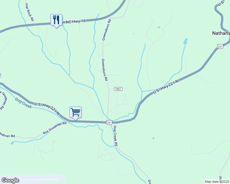 map of restaurants, bars, coffee shops, grocery stores, and more near 168 Greensboro Road in Crumpler
