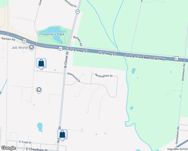 map of restaurants, bars, coffee shops, grocery stores, and more near 1115 Lady Marion Drive in Union City