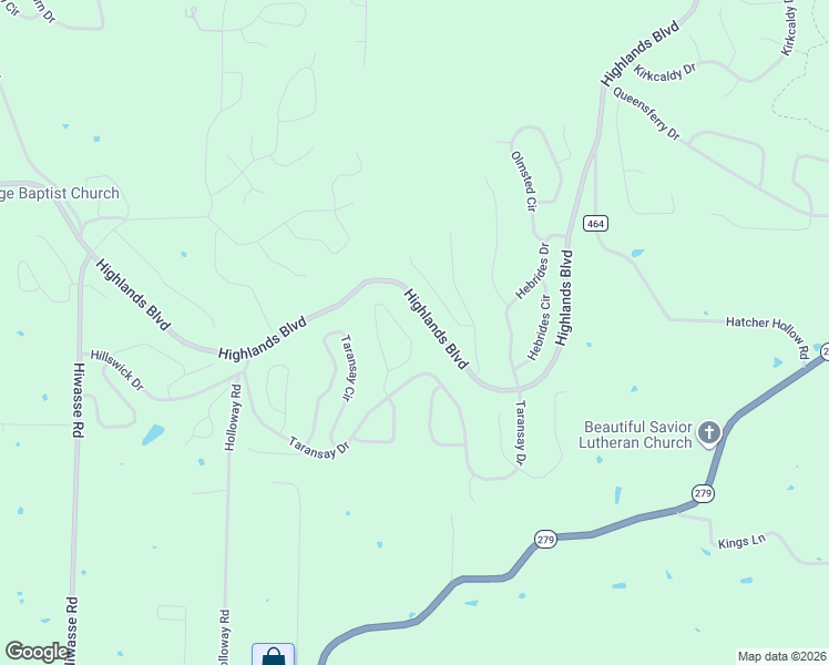 map of restaurants, bars, coffee shops, grocery stores, and more near 51 Blairgowire Drive in Bella Vista