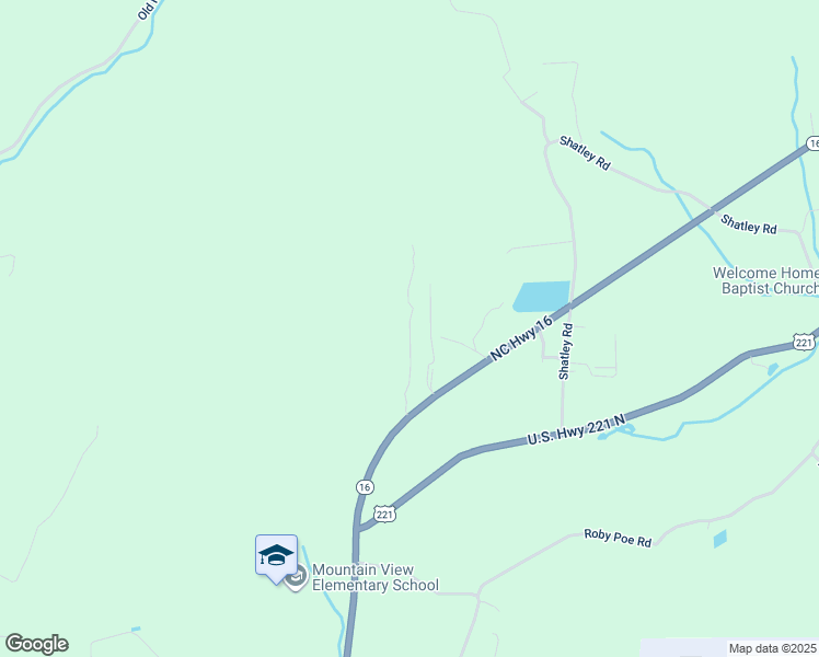 map of restaurants, bars, coffee shops, grocery stores, and more near Old Fraser Ridge in Ashe County
