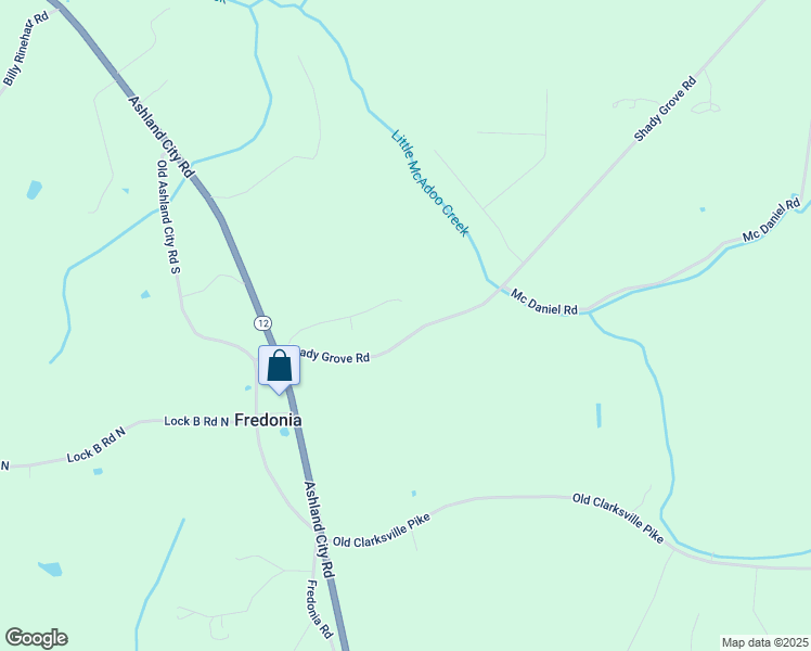 map of restaurants, bars, coffee shops, grocery stores, and more near 1517 Shady Grove Road in Clarksville