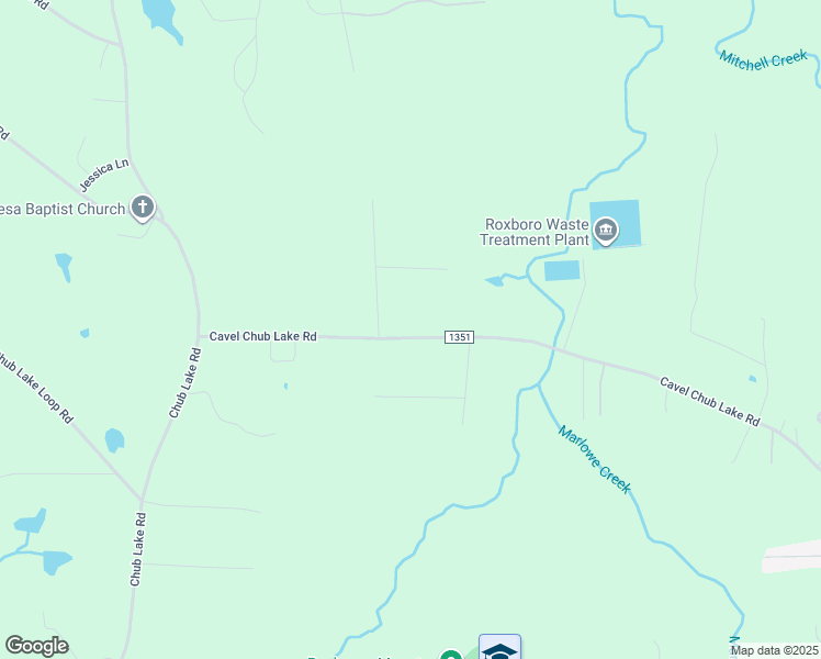 map of restaurants, bars, coffee shops, grocery stores, and more near 1240 Cavel Chub Lake Road in Roxboro