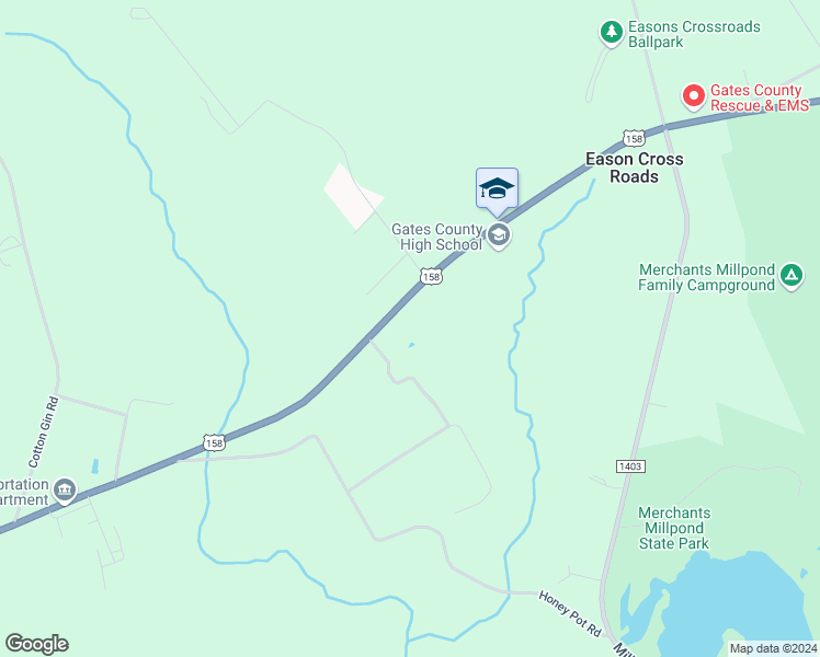 map of restaurants, bars, coffee shops, grocery stores, and more near 146 U.S Highway 158 West in Gatesville