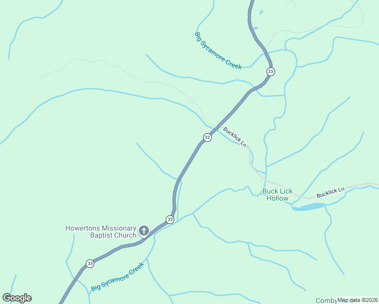 map of restaurants, bars, coffee shops, grocery stores, and more near 2231 Tennessee 33 in Tazewell