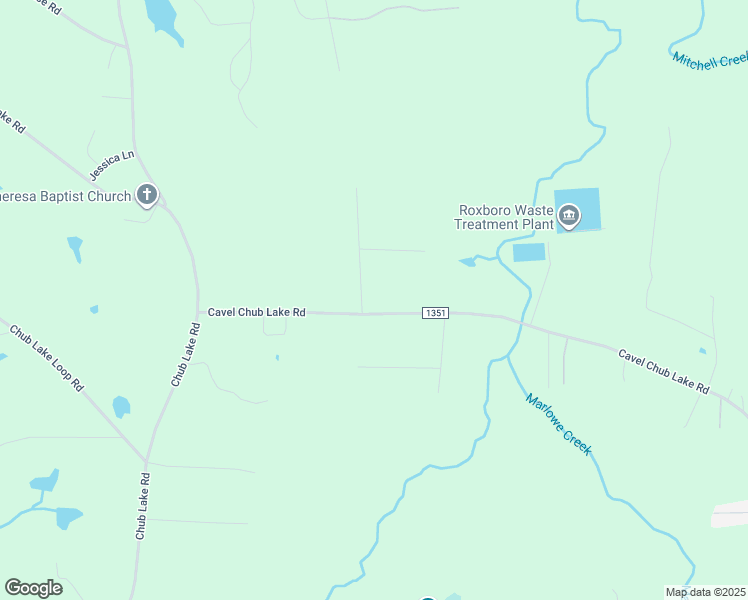 map of restaurants, bars, coffee shops, grocery stores, and more near 1240 Cavel Chub Lake Road in Roxboro