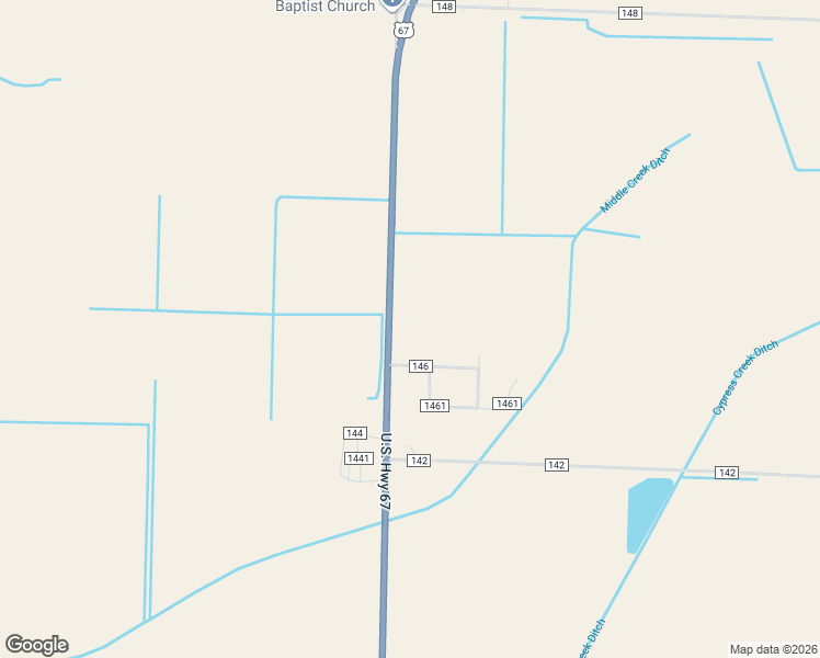 map of restaurants, bars, coffee shops, grocery stores, and more near 5306 U.S. 67 in Corning