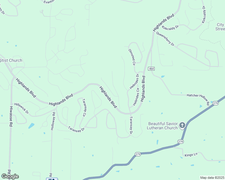 map of restaurants, bars, coffee shops, grocery stores, and more near 6 Roessler Lane in Bella Vista