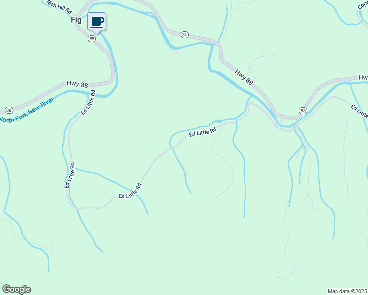 map of restaurants, bars, coffee shops, grocery stores, and more near 1625 Ed Little Road in Creston