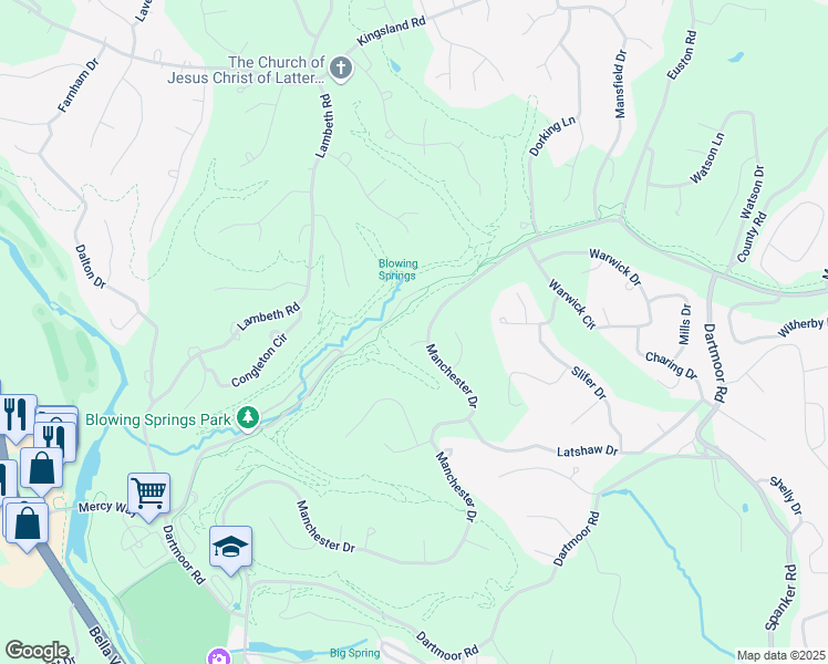 map of restaurants, bars, coffee shops, grocery stores, and more near 2 Hill Lane in Bella Vista