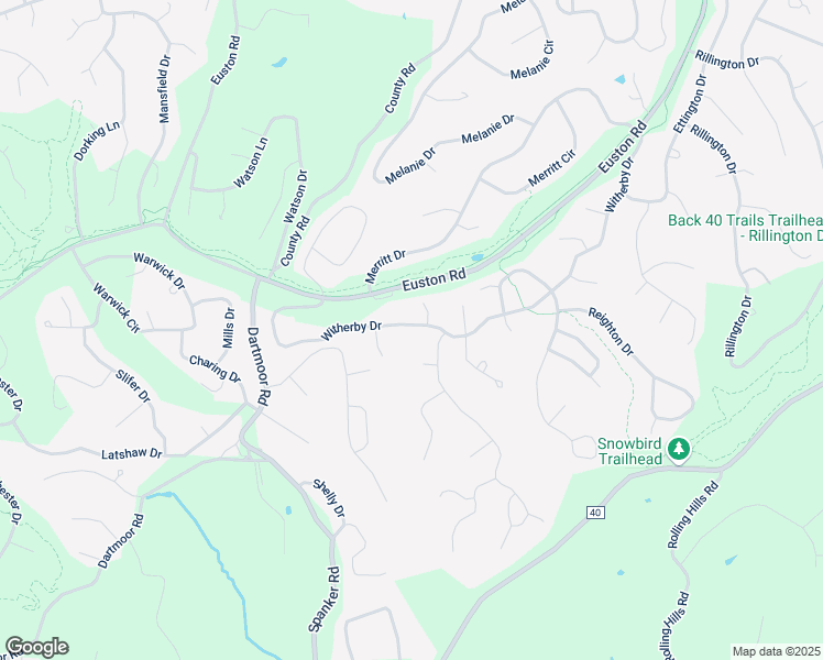 map of restaurants, bars, coffee shops, grocery stores, and more near 52 Witherby Drive in Bella Vista