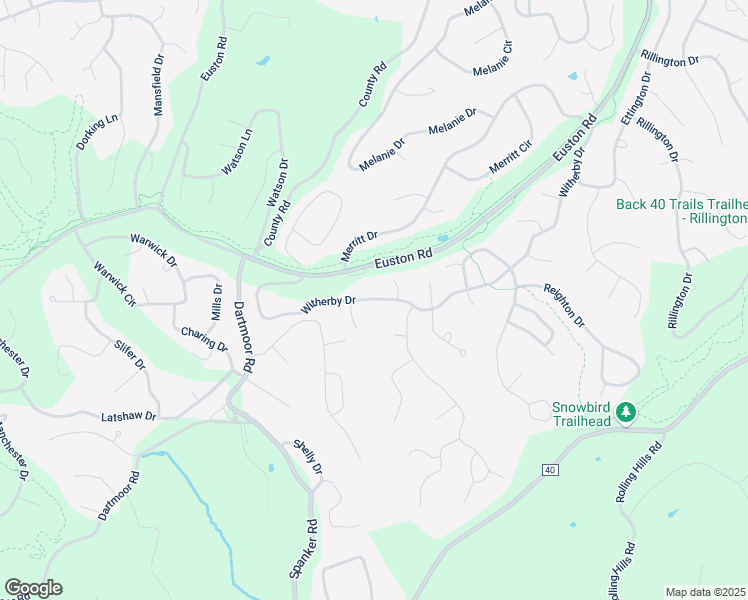 map of restaurants, bars, coffee shops, grocery stores, and more near 52 Witherby Drive in Bella Vista