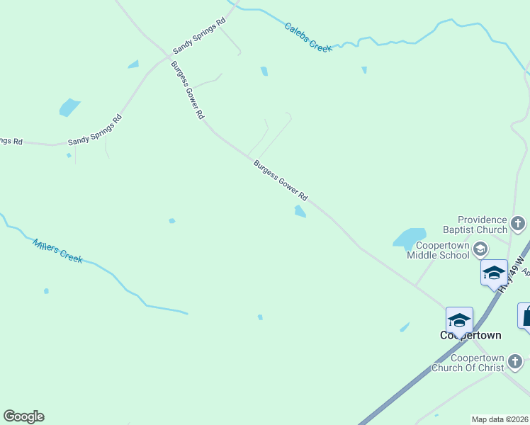 map of restaurants, bars, coffee shops, grocery stores, and more near 2680 Burgess Gower Road in Springfield