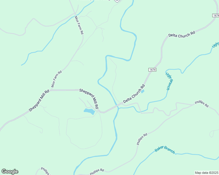 map of restaurants, bars, coffee shops, grocery stores, and more near 1065 Billy Moorefield Road in Sandy Ridge