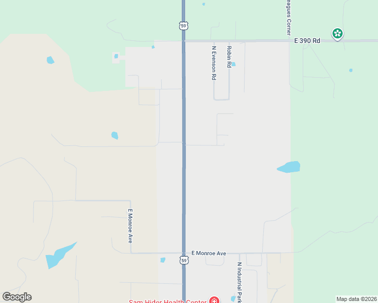 map of restaurants, bars, coffee shops, grocery stores, and more near 2110 North Main Street in Jay