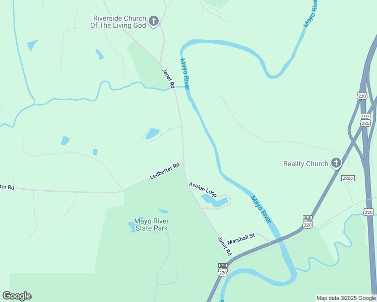 map of restaurants, bars, coffee shops, grocery stores, and more near Janet Road in Rockingham County