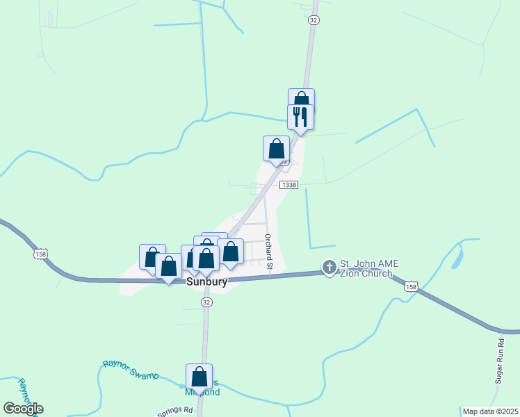 map of restaurants, bars, coffee shops, grocery stores, and more near 55 Orchard Street in Gates