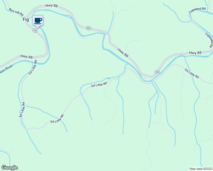 map of restaurants, bars, coffee shops, grocery stores, and more near 1459 Ed Little Road in Creston