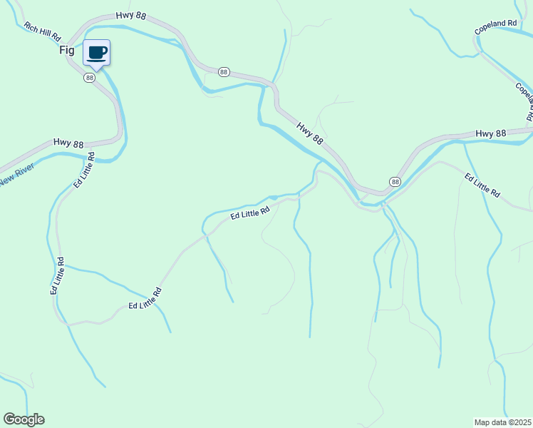 map of restaurants, bars, coffee shops, grocery stores, and more near 1459 Ed Little Road in Creston