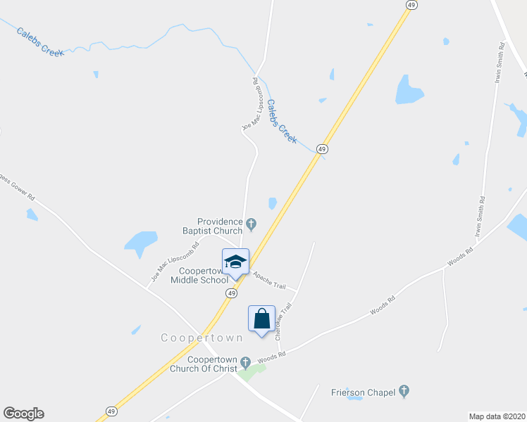 map of restaurants, bars, coffee shops, grocery stores, and more near 2733 Joe Mac Lipscomb Road in Springfield