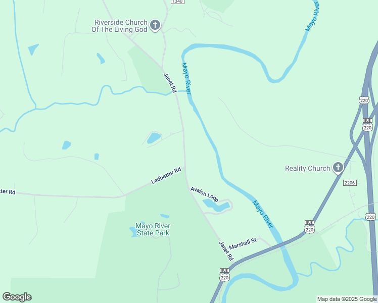 map of restaurants, bars, coffee shops, grocery stores, and more near 413 Janet Road in Stoneville